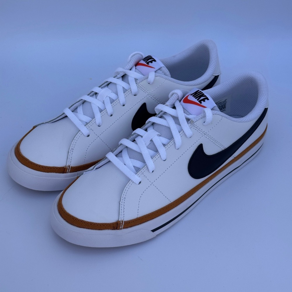 Nike Court Legacy US 6.5Y White/Black Shoes‎ DA5380-102 w/ SMALL STAIN, W/O BOX